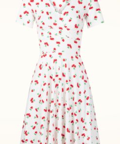 Shalala Tralala Spring Leisure jurk in Cherry Print Memory