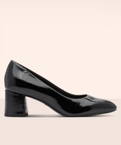 First Lady vegan lak pumps in zwart